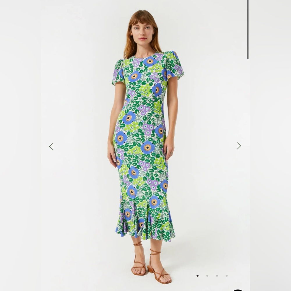 Rhode Lulani Dress Wisteria Aura Blossom Size 8